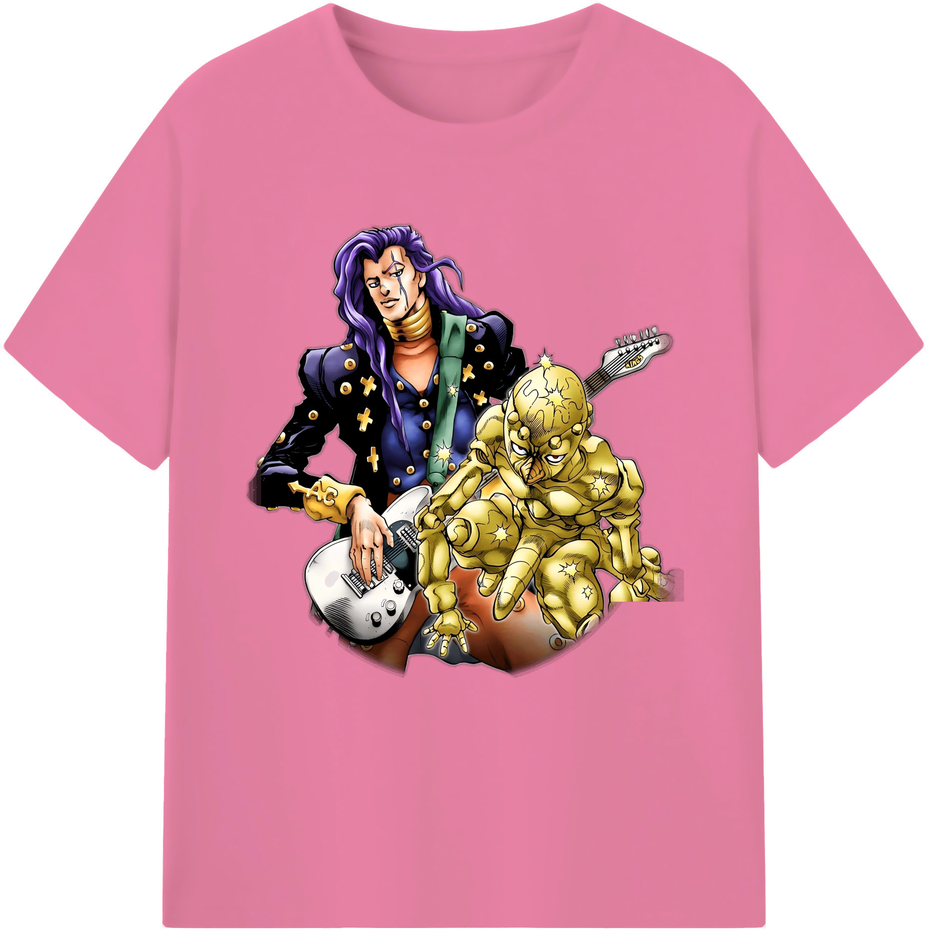 （画像用） ジョジョの奇妙な冒険 おといし あきら JoJo's Bizarre Adventure Akira Otoishi 綿100％半袖Tシャツ（フロントプリント）